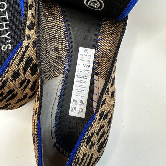 Rothy's Leopard Print Pointed Toe Slip On Flats - Picture 5 of 5